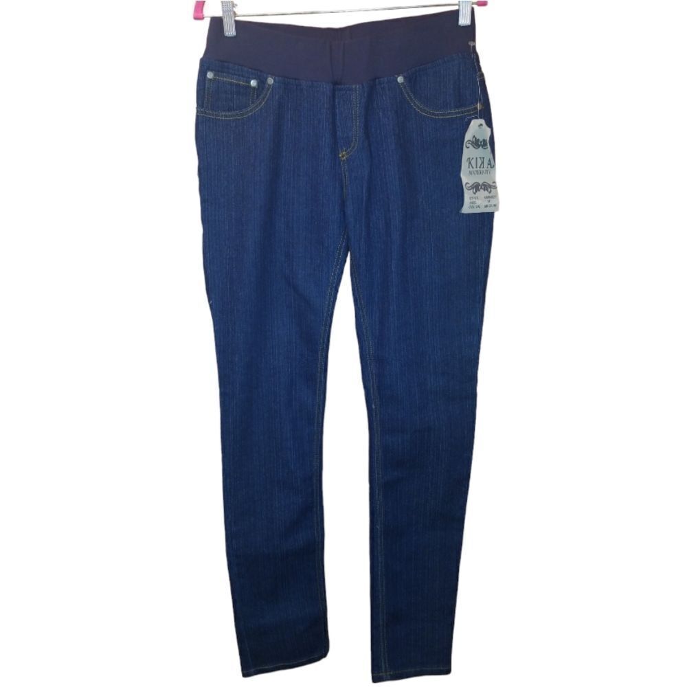 Kika Maternity Denim Jeans Wide Waist Band Size Medium